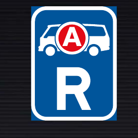 R321 Reserved for Ambulances/Emergency Vehicles Sign