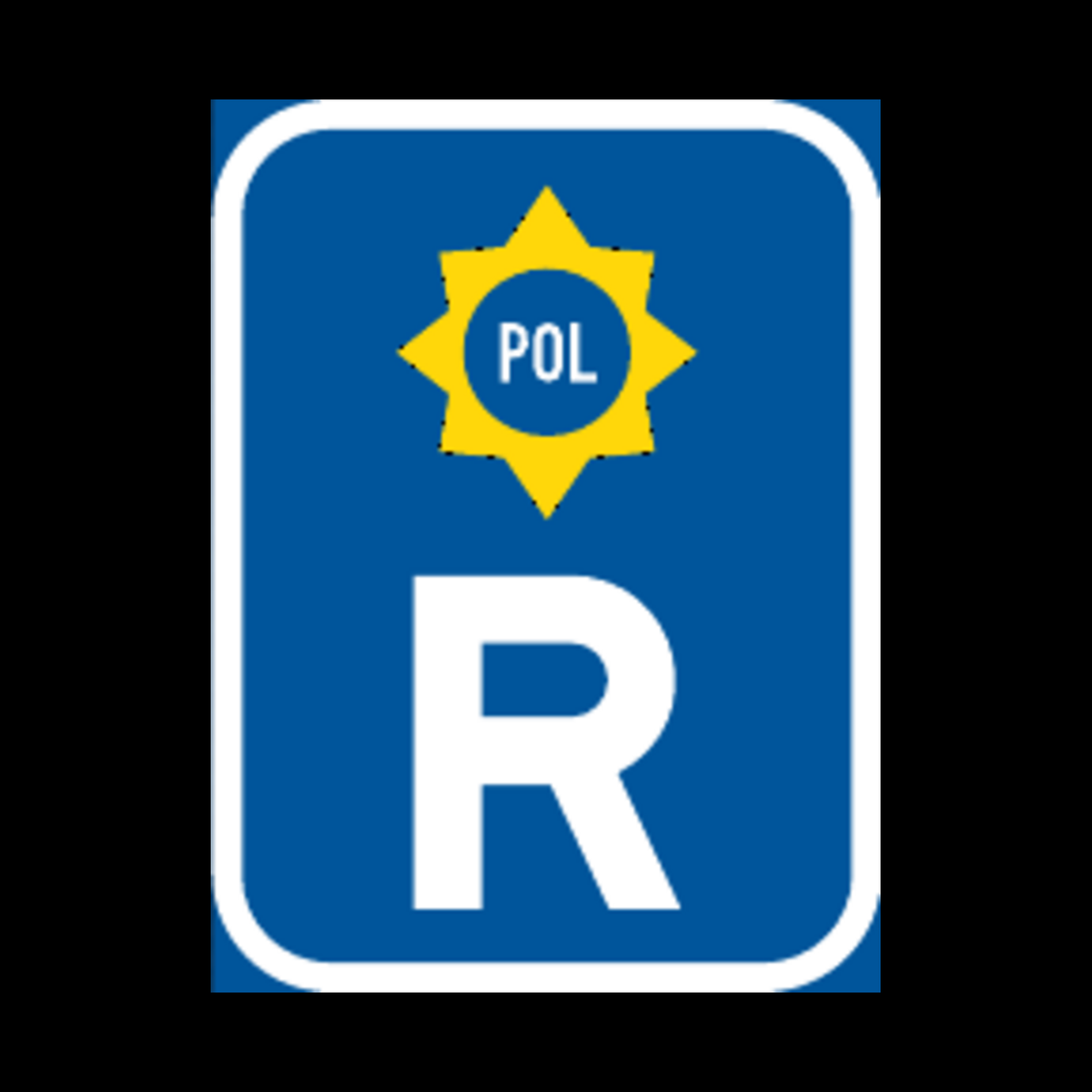 R322 – Reserved for Police Vehicles Sign