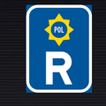 R322 Reserved for Police Vehicles Sign