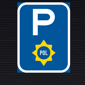 R322-P Police Vehicle Parking Reservation Sign