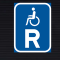 R323 Reserved for Vehicles Carrying Disabled Passengers Sign