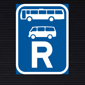 R327 Reserved for Buses and Mini-Buses Sign