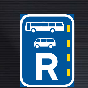 R328 Reserved Lane for Buses and Mini-Buses Sign