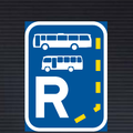 R332 Start of Reserved Lane for Buses and Midi-Buses Sign