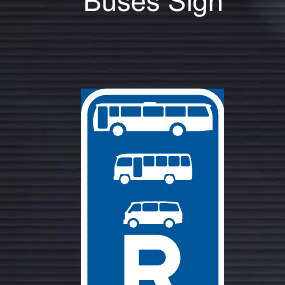 R333 Reserved for Buses, Midi-Buses and Mini-Buses Sign
