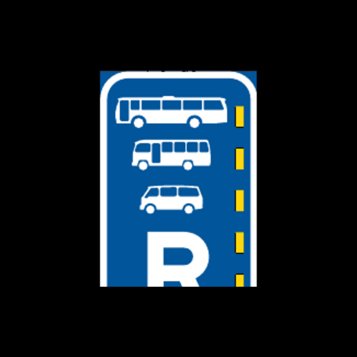 R334 – Reserved Lane for Buses, Midi-Buses and Mini-Buses Sign