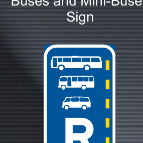 R334 Reserved Lane for Buses, Midi-Buses and Mini-Buses Sign