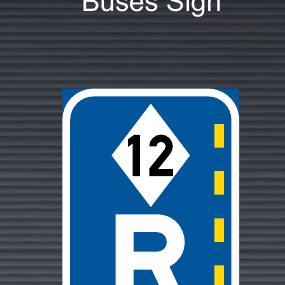R336 Reserved Lane for High Occupancy Vehicles Sign
