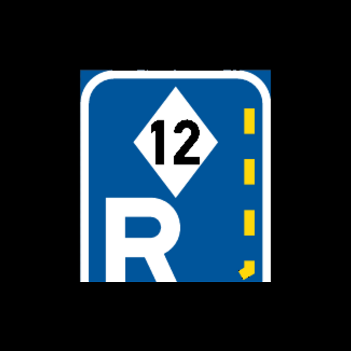 R337 – Start of Reserved Lane for High Occupancy Vehicles Sign