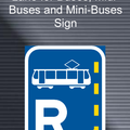 R340 Start of Reserved Lane for Trams Sign