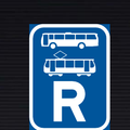 R342 Reserved for Buses and Trams Sign
