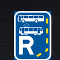 R344 Start of Reserved Lane for Buses and Trams Sign