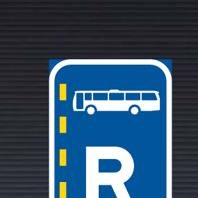 R348 Reserved Lane for Buses Sign