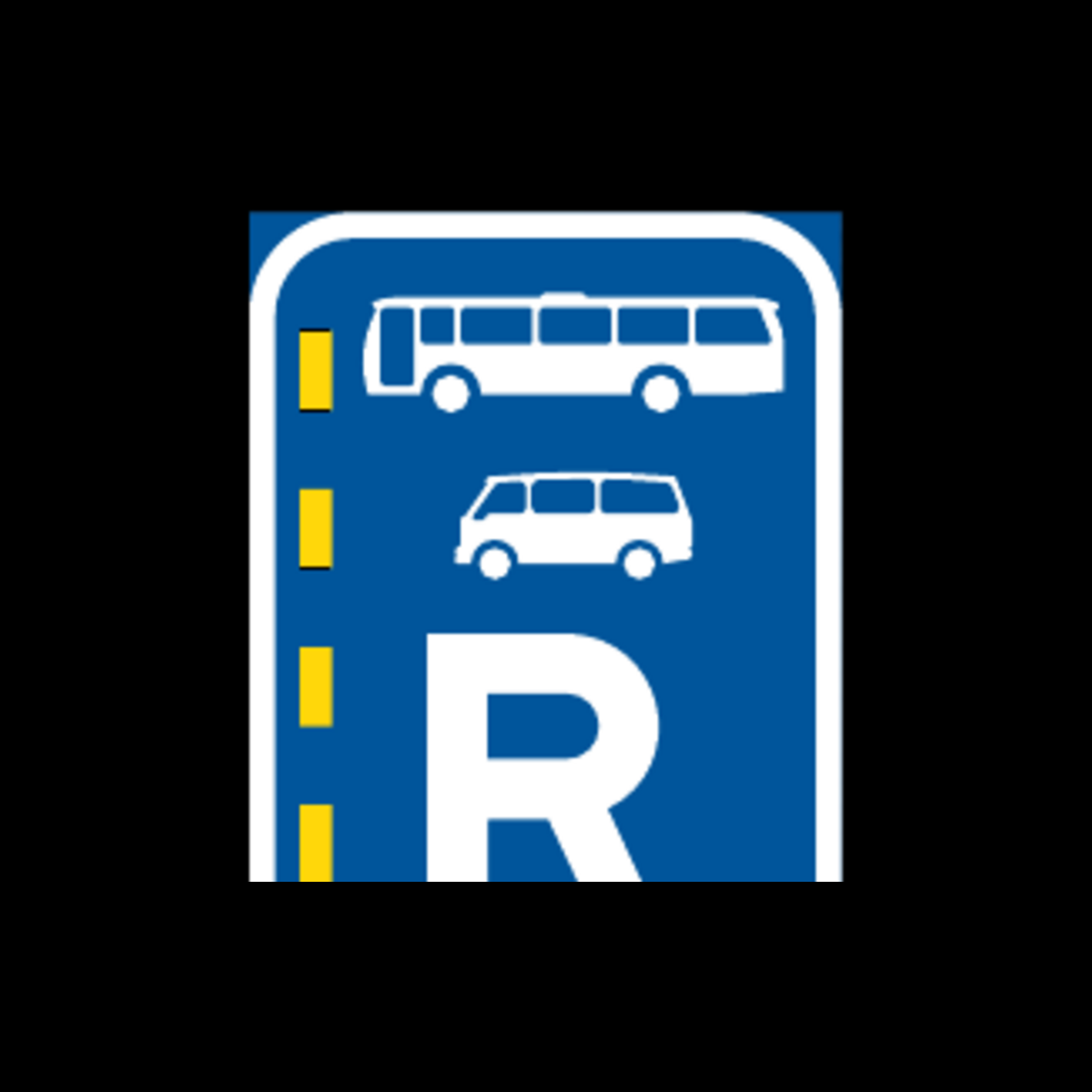 R349 – Reserved Lane for Buses and Mini-Buses Sign