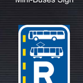 R350 Start of Reserved Lane for Buses and Trams Sign