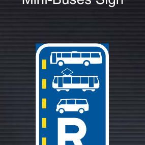 R351 Reserved Lane for Buses, Trams and Mini-Buses Sign