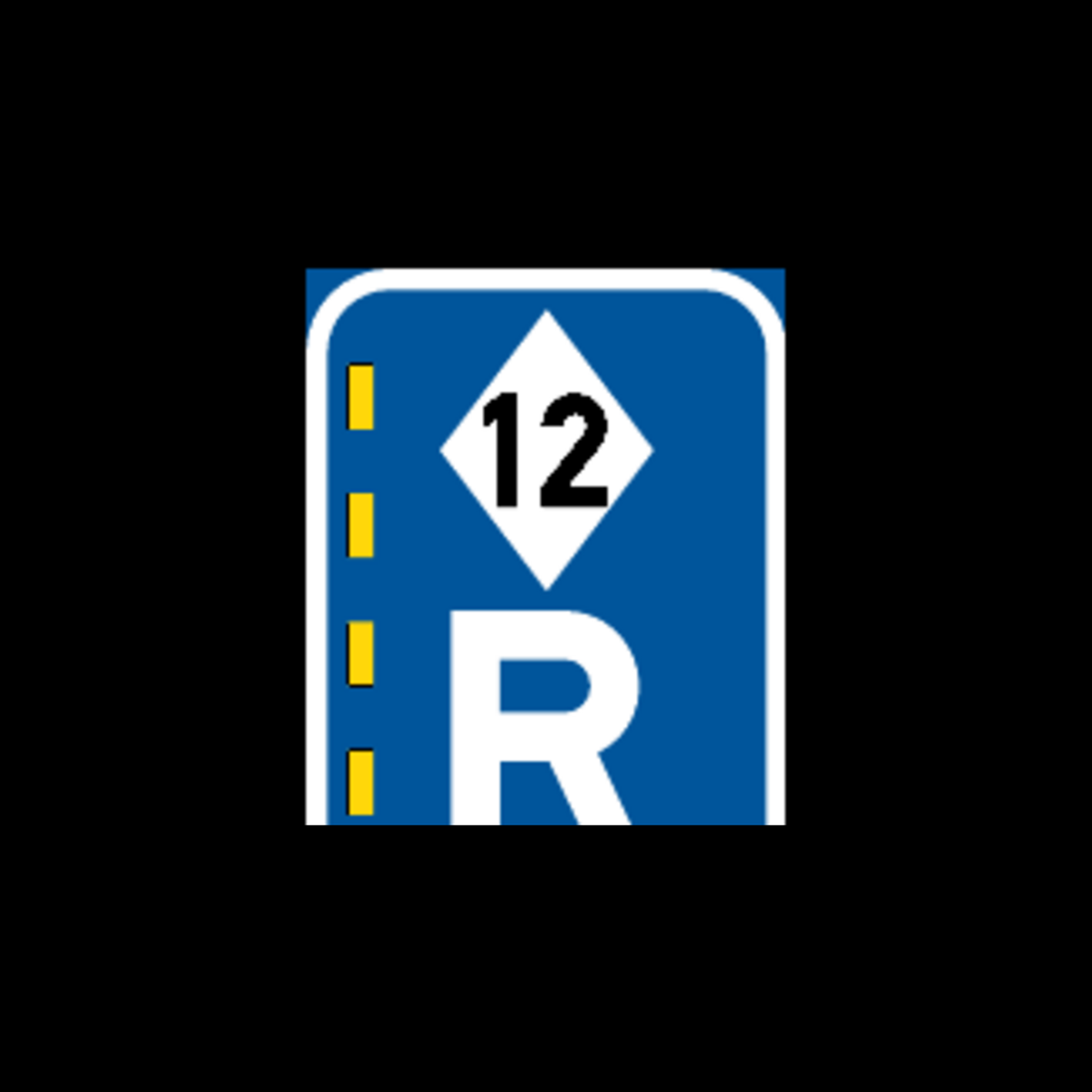 R352 – Reserved Lane for High Occupancy Vehicles Sign