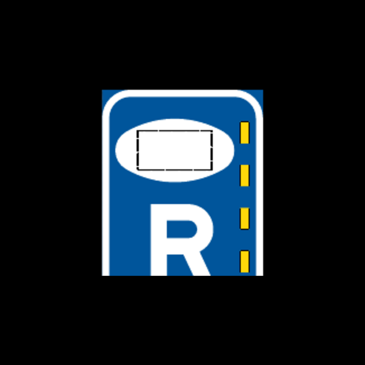 R353 – Reserved Lane for Authorised Vehicles – Right Sign