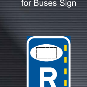 R353 Reserved Lane for Authorised Vehicles – Right Sign