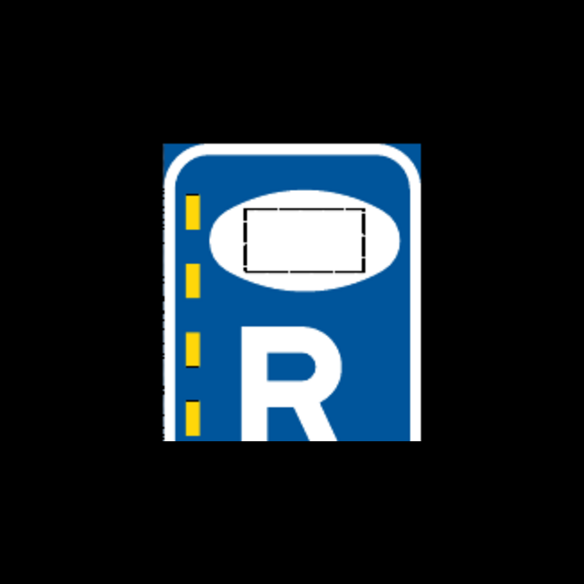 R354 – Reserved Lane for Authorised Vehicles – Left Sign