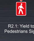R4.3 One-Way Roadway straight ahead road sign