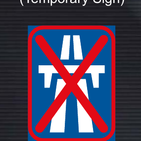 R401 Dual-Carriageway Freeway Ends Sign – De-Restrictive
