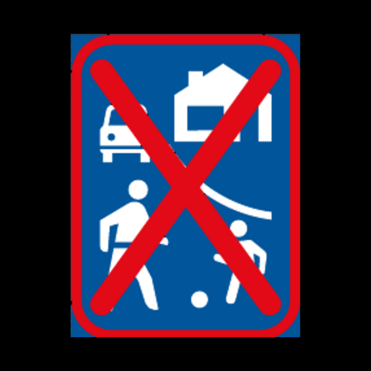 R403 – Living Street Ends Sign – De-Restrictive