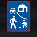 R403 Living Street Starts Sign