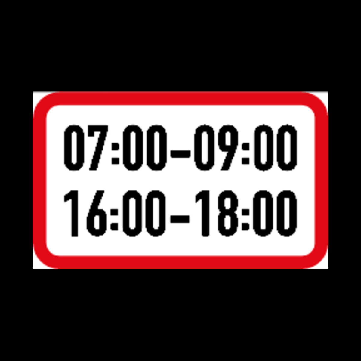 R502 – Two Periods Time Limit Sign