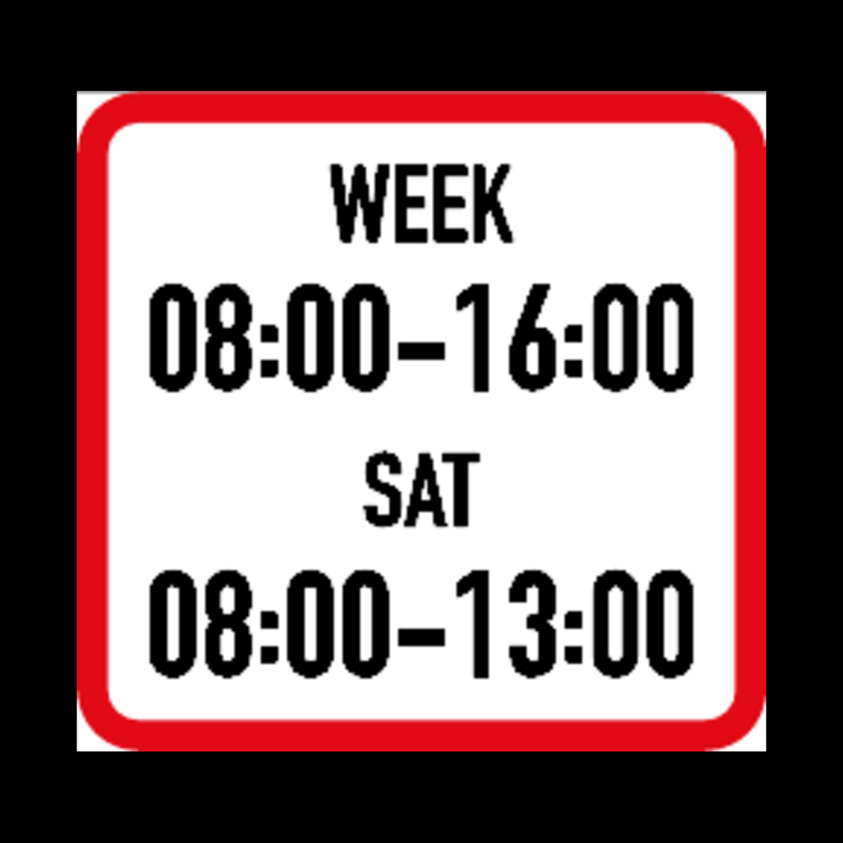 R503 – Two Periods or Days Time Limit Sign