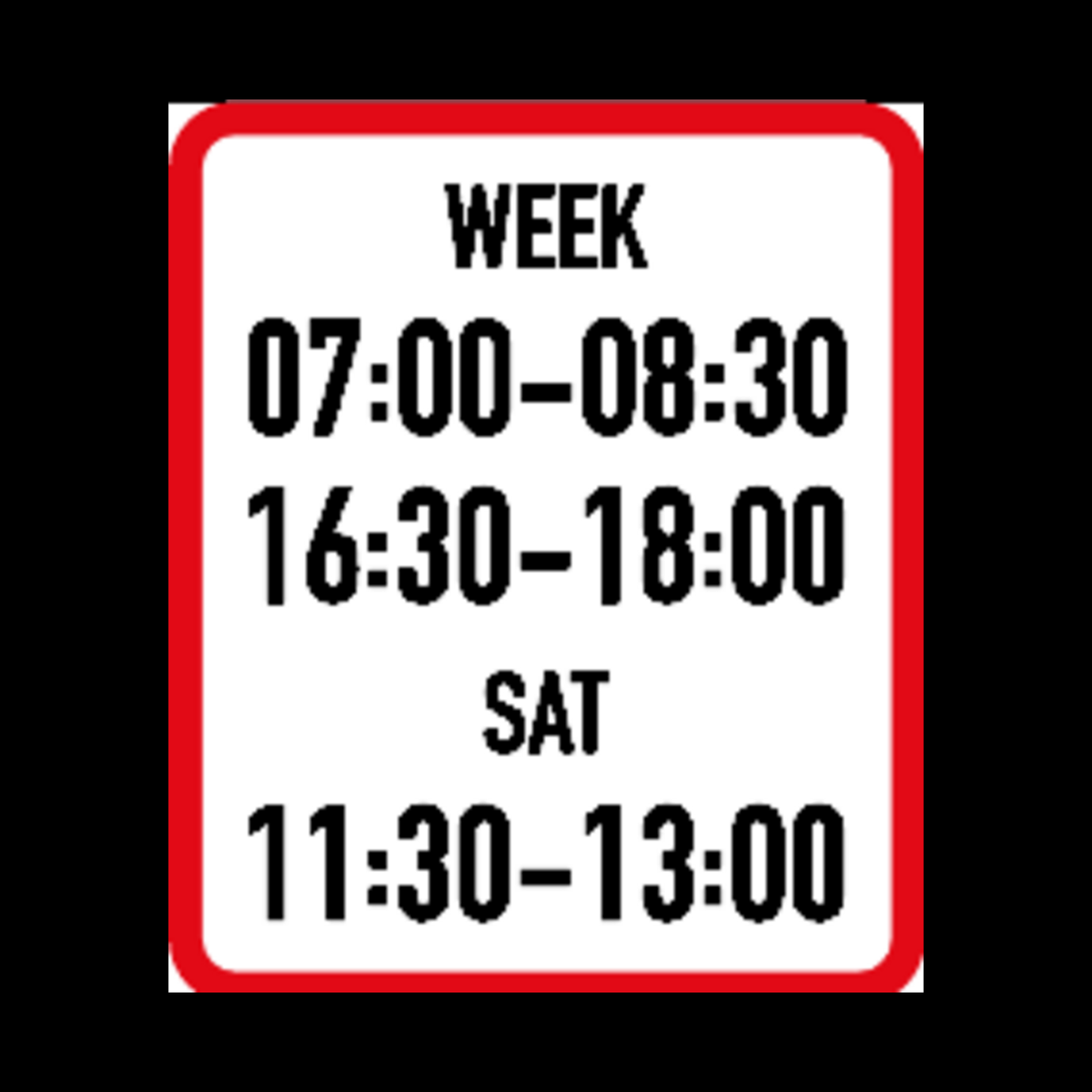 R504 – Three Periods or Days Time Limit Sign