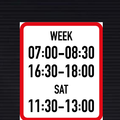 R504 Three Periods or Days Time Limit Sign