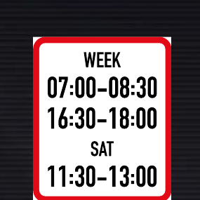 R504 Three Periods or Days Time Limit Sign