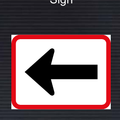 R520 Reserved Movement Left by Vehicle Class Sign