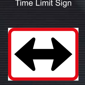 R522 Reserved Movement Left & Right by Vehicle Class Sign