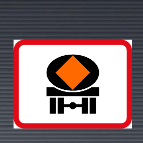 R571 Applies to Vehicles Conveying Dangerous Substances Sign