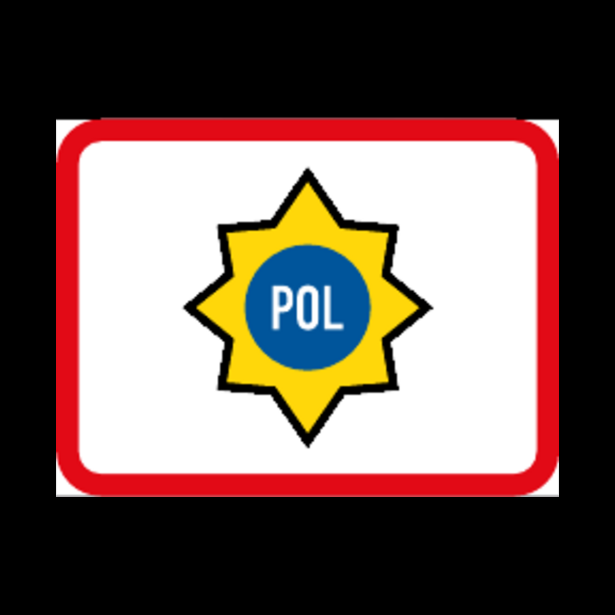 R577 – Applies to Police Vehicles Sign
