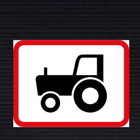 R580 Applies to Agricultural Vehicles Sign