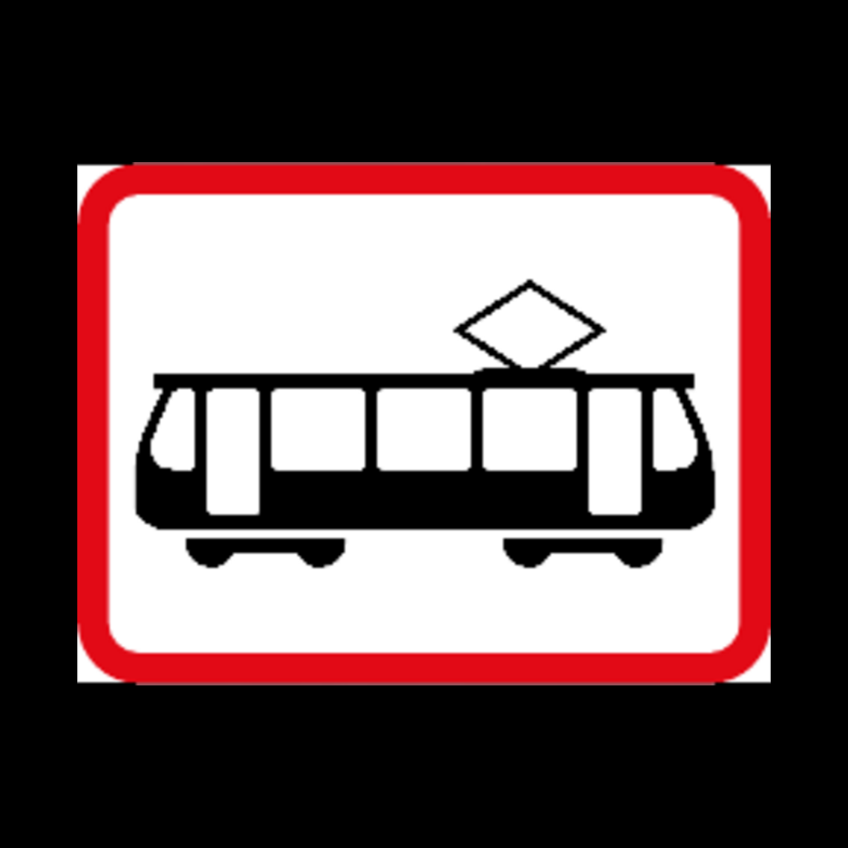 R583 – Applies to Trams Sign