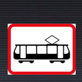 R583 Applies to Trams Sign