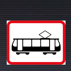 R583 Applies to Trams Sign