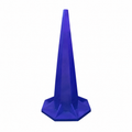 1.8 metre blue monster traffic cone on white background