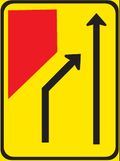 TGS101 Lane Merge Right Guidance Sign – Temporary