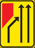 TGS103 Added Lane Right Guidance Sign – Temporary