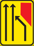 TGS104 Added Lane Left Guidance Sign – Temporary