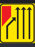 TGS105 Added Lanes Right Guidance Sign – Temporary