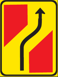 TGS109 Median Deviation Right Guidance Sign – Temporary