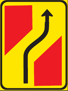 TGS109 Median Deviation Right Guidance Sign – Temporary