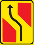TGS110 Median Deviation Left Guidance Sign – Temporary