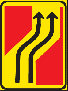 TGS121 Traffic Lane Configuration Guidance Sign – Temporary